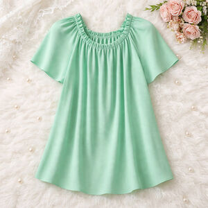 0075 Forgotten Grace Scoop Neck Light Green Top Size Medium